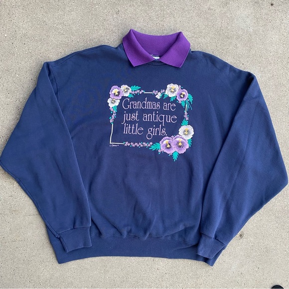 Vintage Grandma Collared Crewneck - Picture 2 of 6